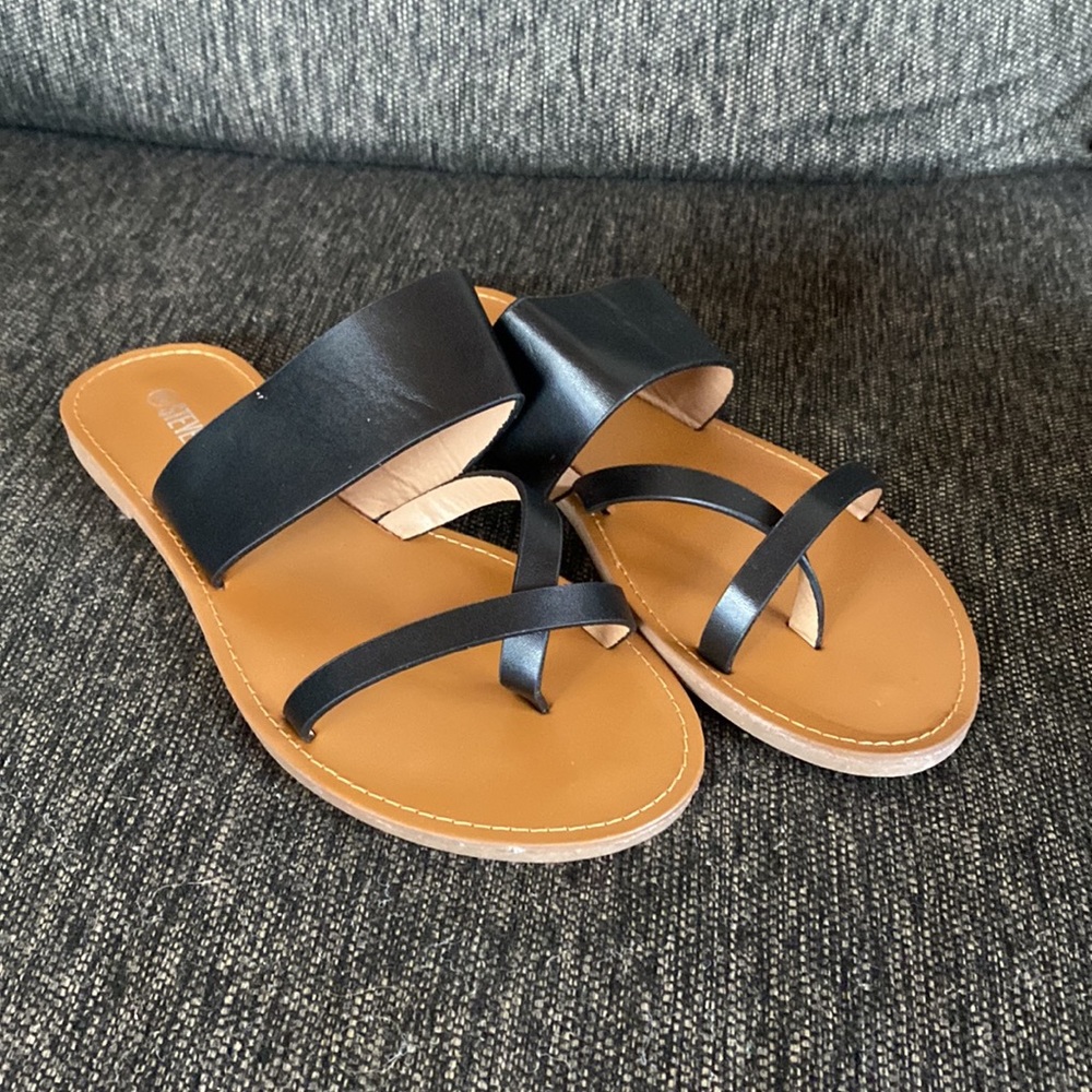 Black strappy sandals